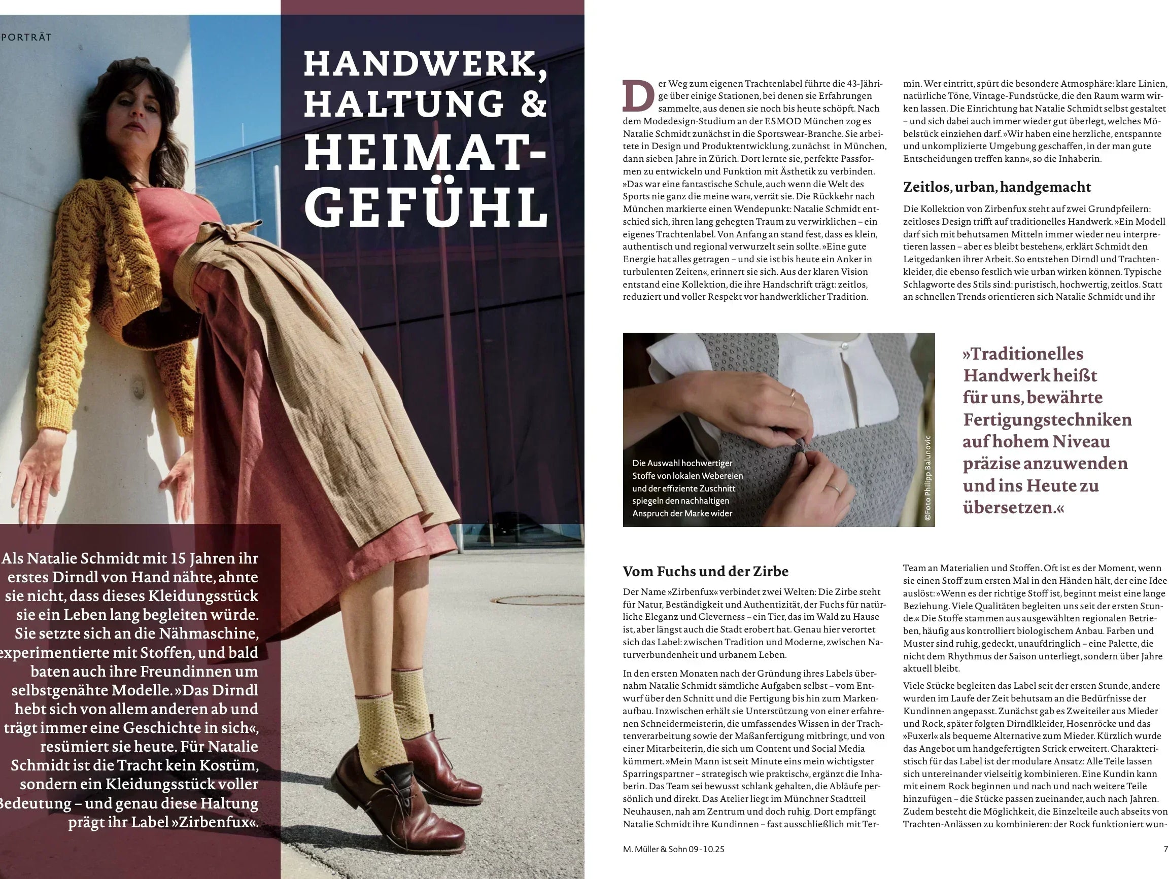 Zirbenfux im Porträt im Magazin M. Müller & Sohn